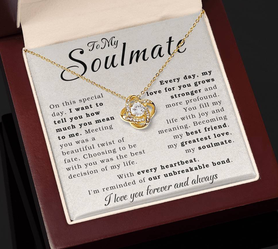 [VALENTINES DAY SPECIAL] To My Soulmate - Every Day - Love Knot Necklace