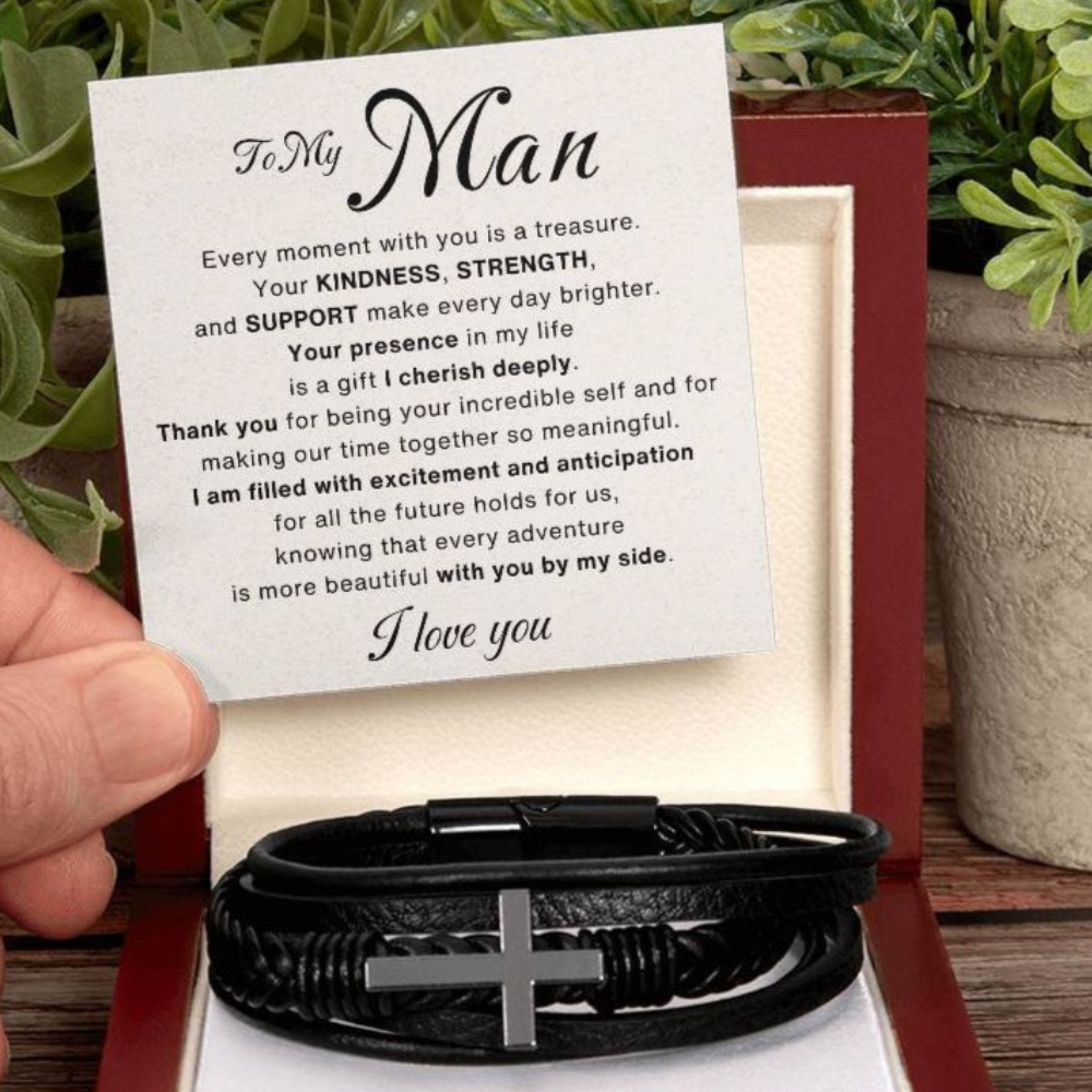 [VALENTINES DAY SPECIAL] To My Man - Cross Bracelet